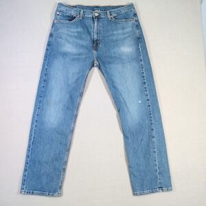 Levi's 505 Jeans Mens 36x30 Blue Regular‎ Fit Straight Leg Denim Casual Workwear